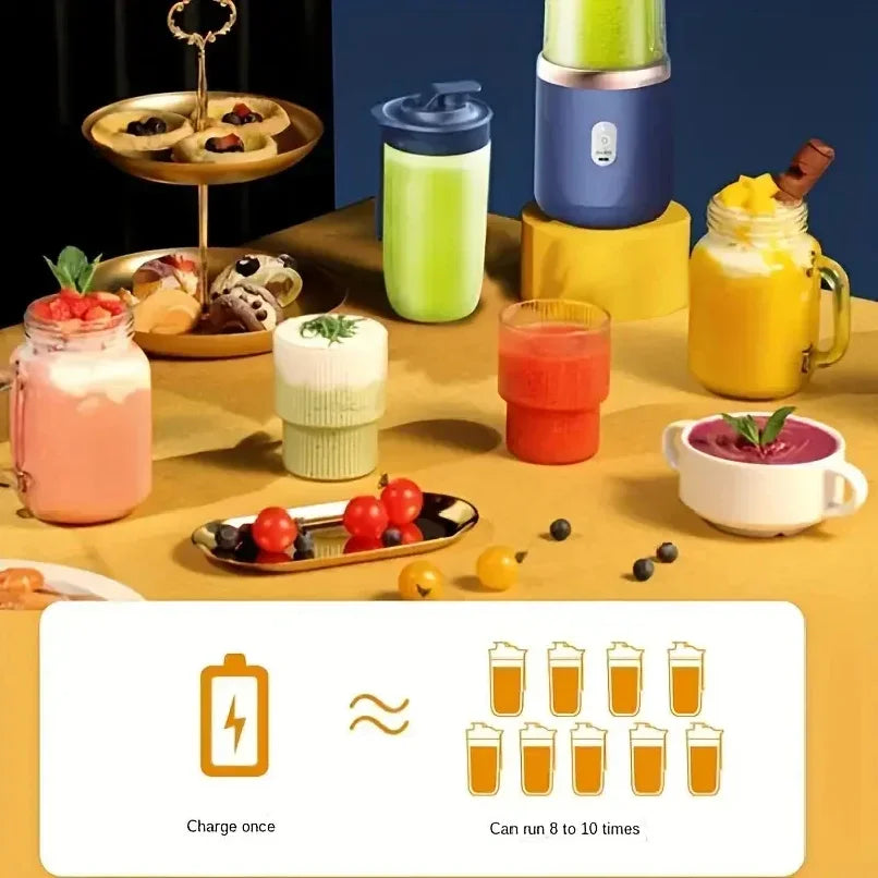 VoltMix Portable Mini Juicer — USB Rechargeable Personal Blender (350–500 ml, 25 W)