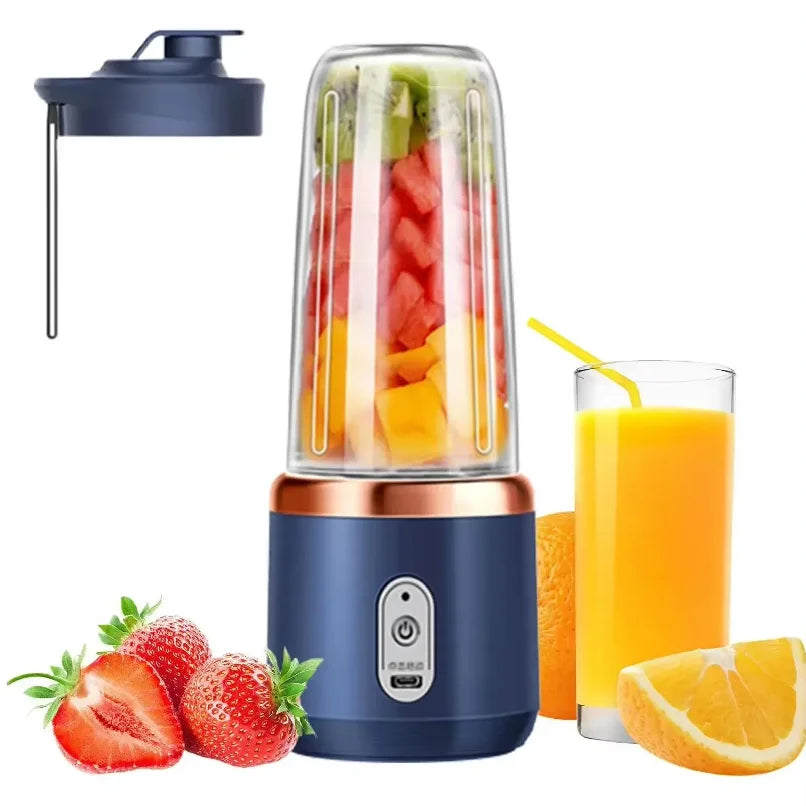 VoltMix Portable Mini Juicer — USB Rechargeable Personal Blender (350–500 ml, 25 W)
