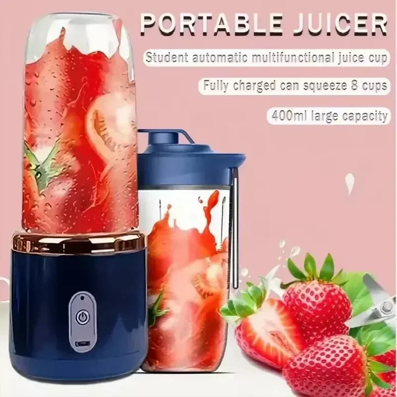 VoltMix Portable Mini Juicer — USB Rechargeable Personal Blender (350–500 ml, 25 W)